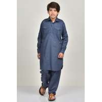 Blue Teen Boys Side Pockets Shalwar Kameez