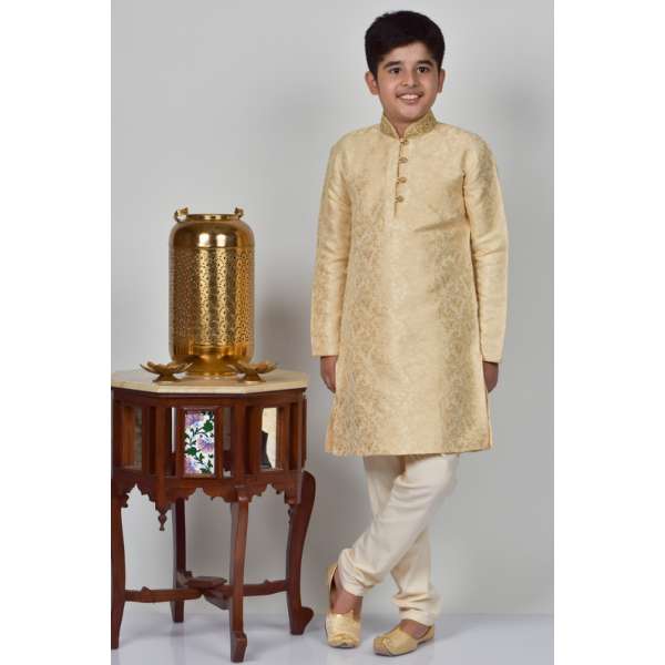 Golden Jammawar Boys Kurta Pyjama