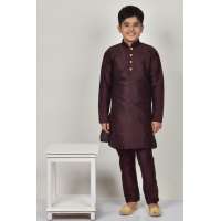 Maroon Ethnic Boys Kurta Pajama