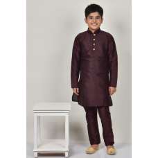 Maroon Ethnic Boys Kurta Pajama
