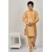Antique Gold Boys Wedding Kurta Pajama