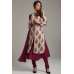 Magenta Purple Long Kurti Style Salwar Suit Set