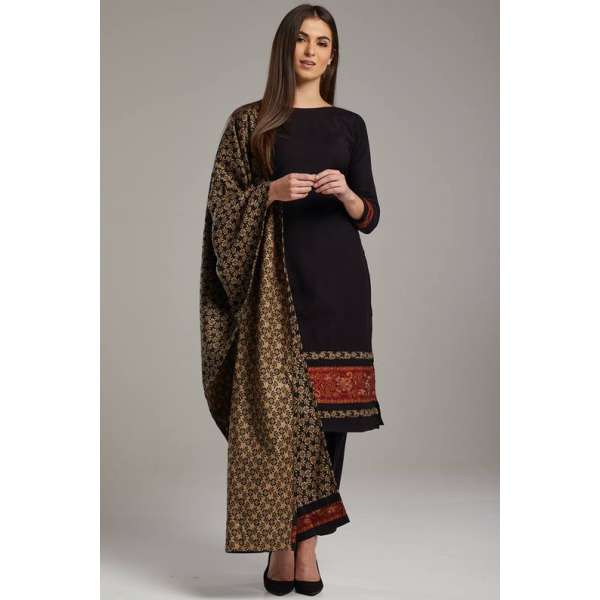 Black Winter Wear Readymade Salwar kameez