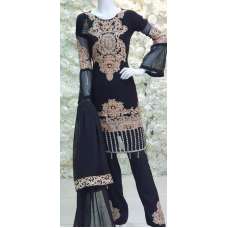 BLACK READYMADE CHIFFON PAKISTANI SUIT