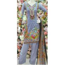 FADED DENIM BLUE SPRING SUMMER LAWN SALWAR KAMEEZ