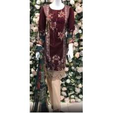 Red Maria B Salwar Suit Elegant Evening Dress