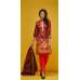 Red Printed 100% Silk Salwar Kameez