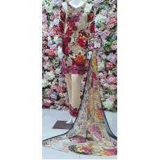 Gul Ahmed 3D Floral Pakistani Lawn Designer Suit
