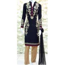 Maroon Black Pakistani Readymade Salwar Suit