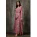 Pink Indian Saree Style Dress Printed Designer Suit