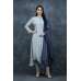 Grey & Blue Pakistani Suit Readymade Formal Dress