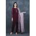 Wine Plain Readymade Casual Suit 