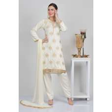 Ivory Indian Designer Suit Readymade Dress