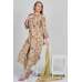 Beige Floral Printed Dress Summer Pakistani Dress