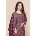 Plum Embroidered Woolen Ceremonial Trendy Suit