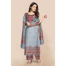 Grey Woolen Casual Designer Pakistani Suit