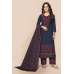 Blue & Black Pakistani Winter Salwar Suit