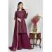 Plum Embellished Eid Party Gharara Dress