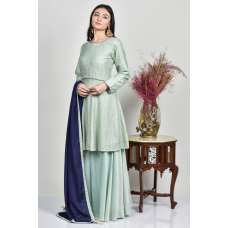 Mint Designer Party Wear Gharara Suit