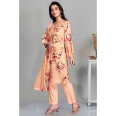 Orange Digital Printed Suit Readymade Salwar Kameez
