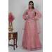 Hot Pink Heavy Embroidered Net Wedding Lehenga