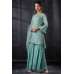 Sage Green Sequins Embellished Gharara Suit