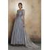 DAZZLING GREY LONG SHEER STYLE READY MADE INDIAN DRESS