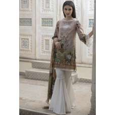 DUSTY BROWN PRINTED READY MADE PAKISTANI SUIT