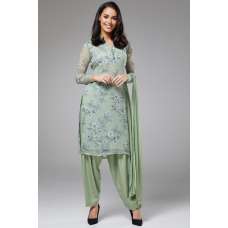 Aqua Green Printed Suit Pakistani Formal Dresses
