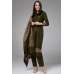MENDHI OLIVE INDIAN DESIGNER SUIT