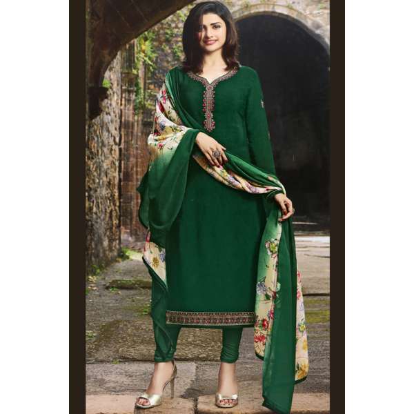 Eden Green Autumn Winter Indian Stylish Churidaar Suit