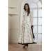 WHITE AND BLACK FLARED STYLE READY MADE INDIAN DRESS