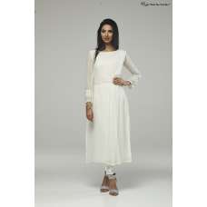 CLASSY CREAM WHITE PEARL LACE READY MADE SUIT