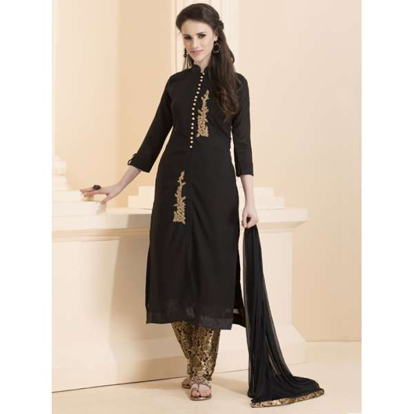 Black Fancy Indian Party Suit