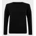 Mens Black Designer Ribbed Jumper