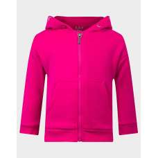 Hot Pink Slim Fit Girls Zip-Up Hoodie