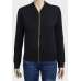 Black Designer Jersey Bomber Jacket