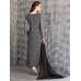 Side Slit Dress Polka Black Grey Readymade Ladies Suit