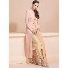 Gold Jacket Dress Luxury Pakistani Designer Party Suit