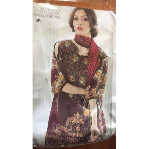 Plum Designer Dress Pakistani Readymade Suit 