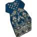 Mosaic Blue Embroidered Linen Readymade Indian Salwar Suit