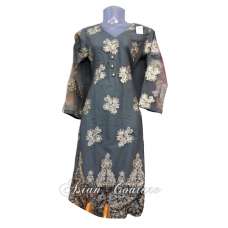 Stunning Grey Embroidered Ready Made Salwar Kameez Suit