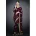 Indian Evening Party Wine Saree Designer Ethnic Wear
