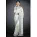 Stunning Ivory Indian Wedding Bridal Embroidered Saree