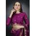 Plum Saree Blouse Indian Embroidered Silk Saree