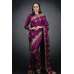 Plum Saree Blouse Indian Embroidered Silk Saree