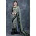 Olive Green Geometric Pattern Printed Saree Indian Casual Saree