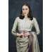 Grey Brocade Style Indian Designer Saree