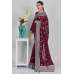 Plum Embellished Party Evening Saree