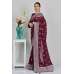 Plum Embellished Party Evening Saree